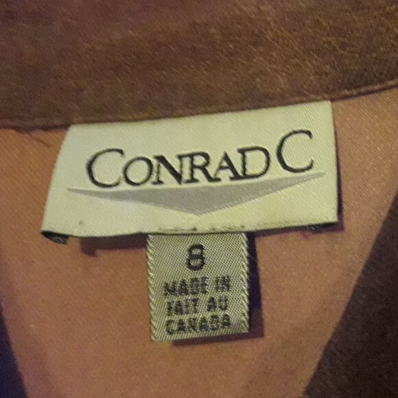 Vintage 80s 1980s Womens Unisex ConradC Western Dress Shirt - Brown Small Medium - Picture 2 of 10